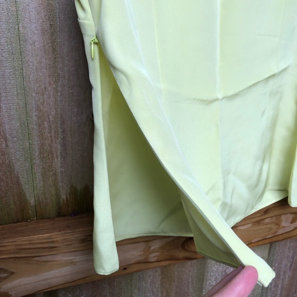 Flores & Flores Striped Seersucker Jacket and Silk Camisole Size 4 Yellow Gray - Picture 11 of 15